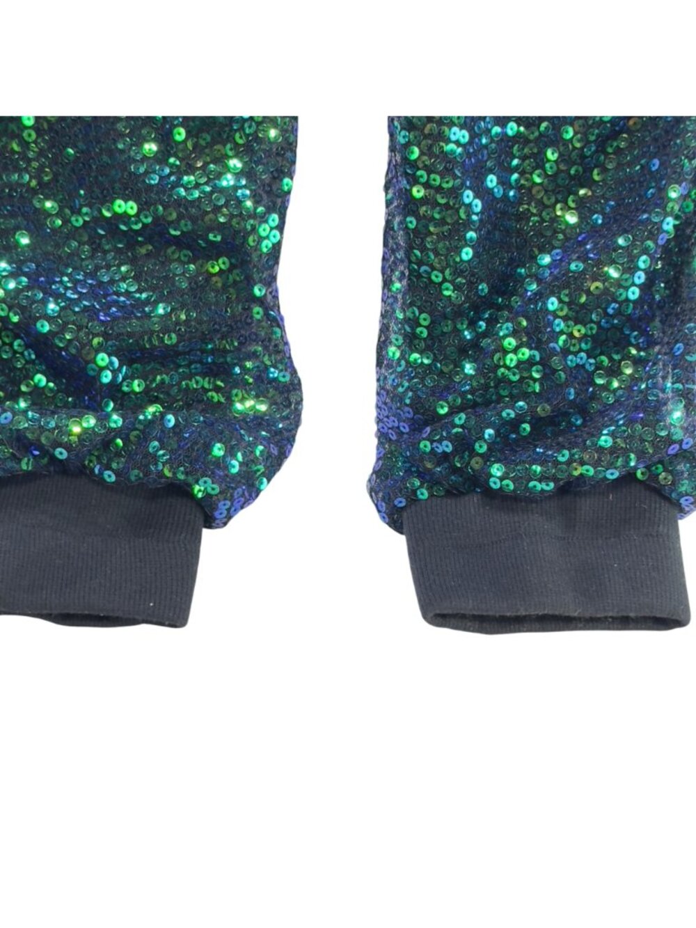 ASHLEY SPORT Womens Jogging Set Green Sequins Hoodie Bomber Jacket Size 14/16 - Picture 6 of 16